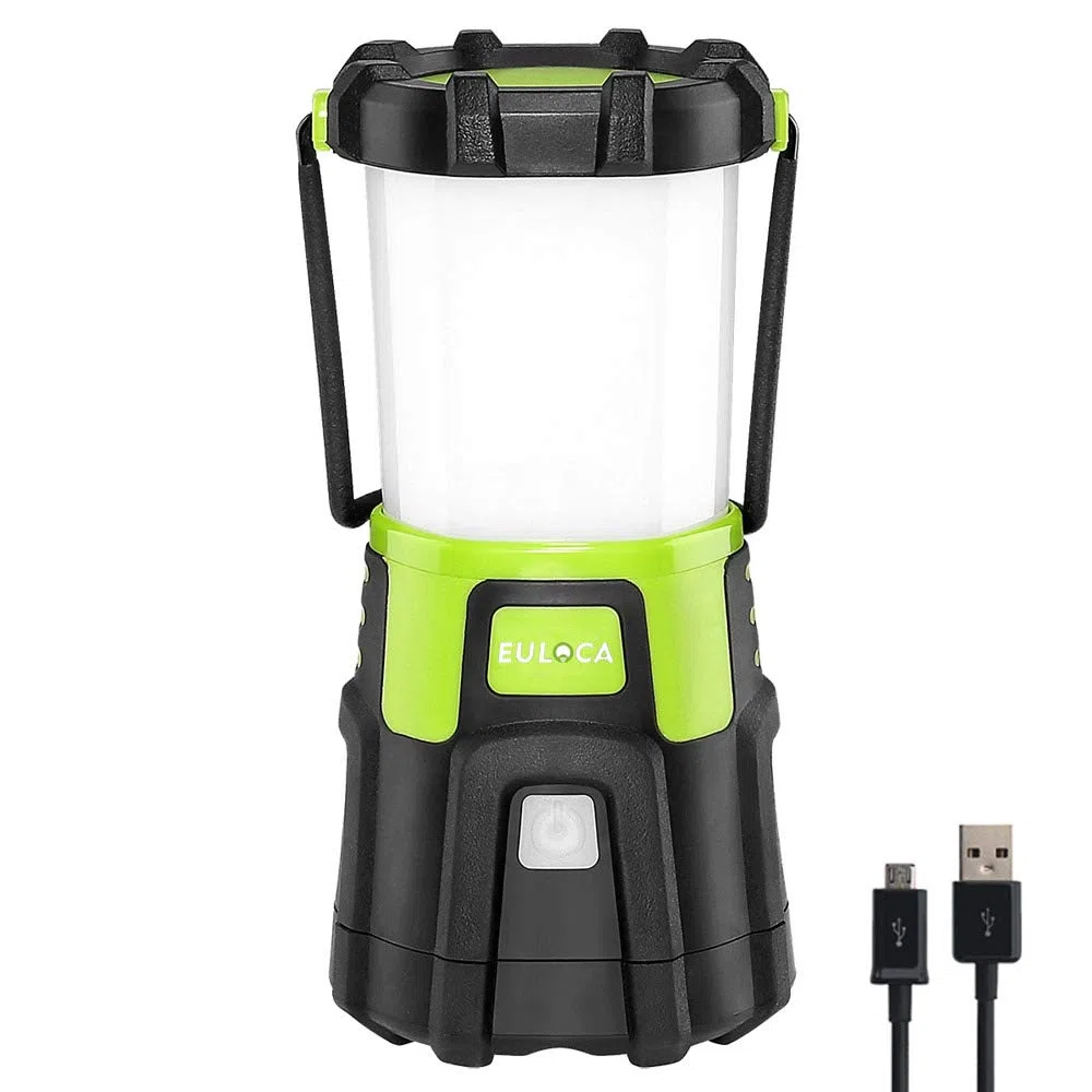 Lanterne LED Rechargeable, Dimmable, Lampe Torche pour Eclairage Extéieur, IPX4 Étanche, Spot pour Randonnée,Camping, Bivouac, Maison, Bricolage, avec Câble USB