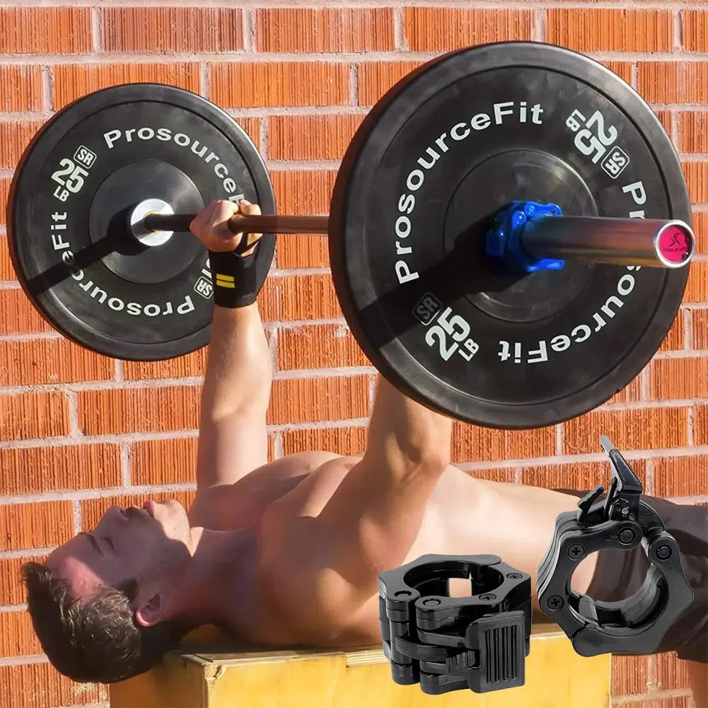 Cerioll Barbell Clamps, Collier Bague De Serrage Haltères, Bague De Serrage Haltère Dégagement Rapide, Clips De Barre Noir, Antidérapant, pour Sport, Fitness, Entraînement