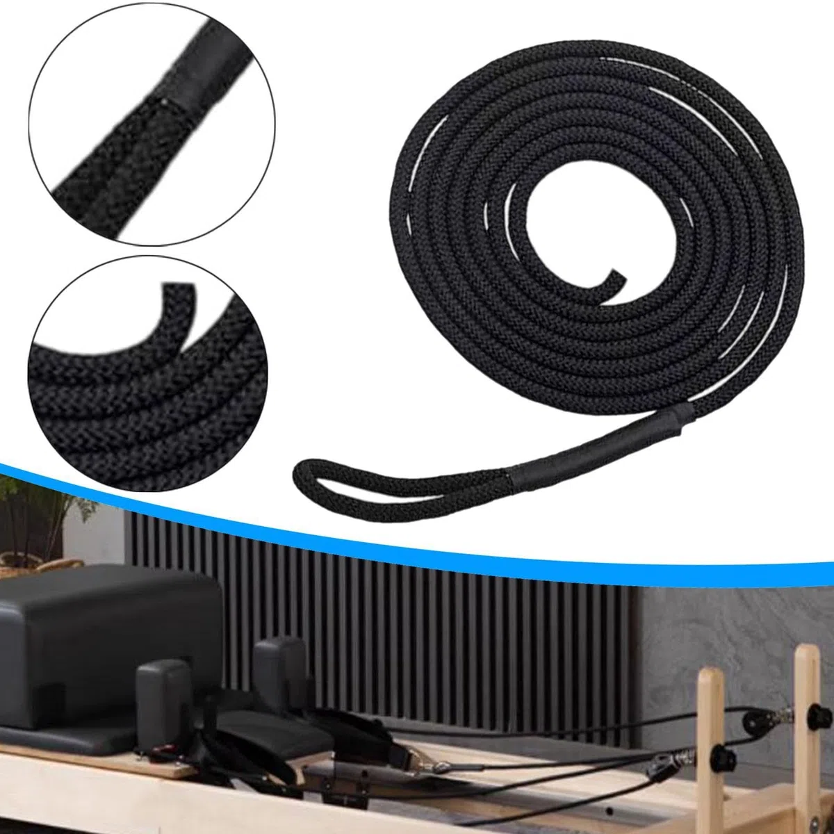 F Fityle Corde de Traction pour Pilates Reformer, pièces, Longueur 260 cm, matériel Facile à Installer, Composants de Ceinture pour Pilates Core Bed