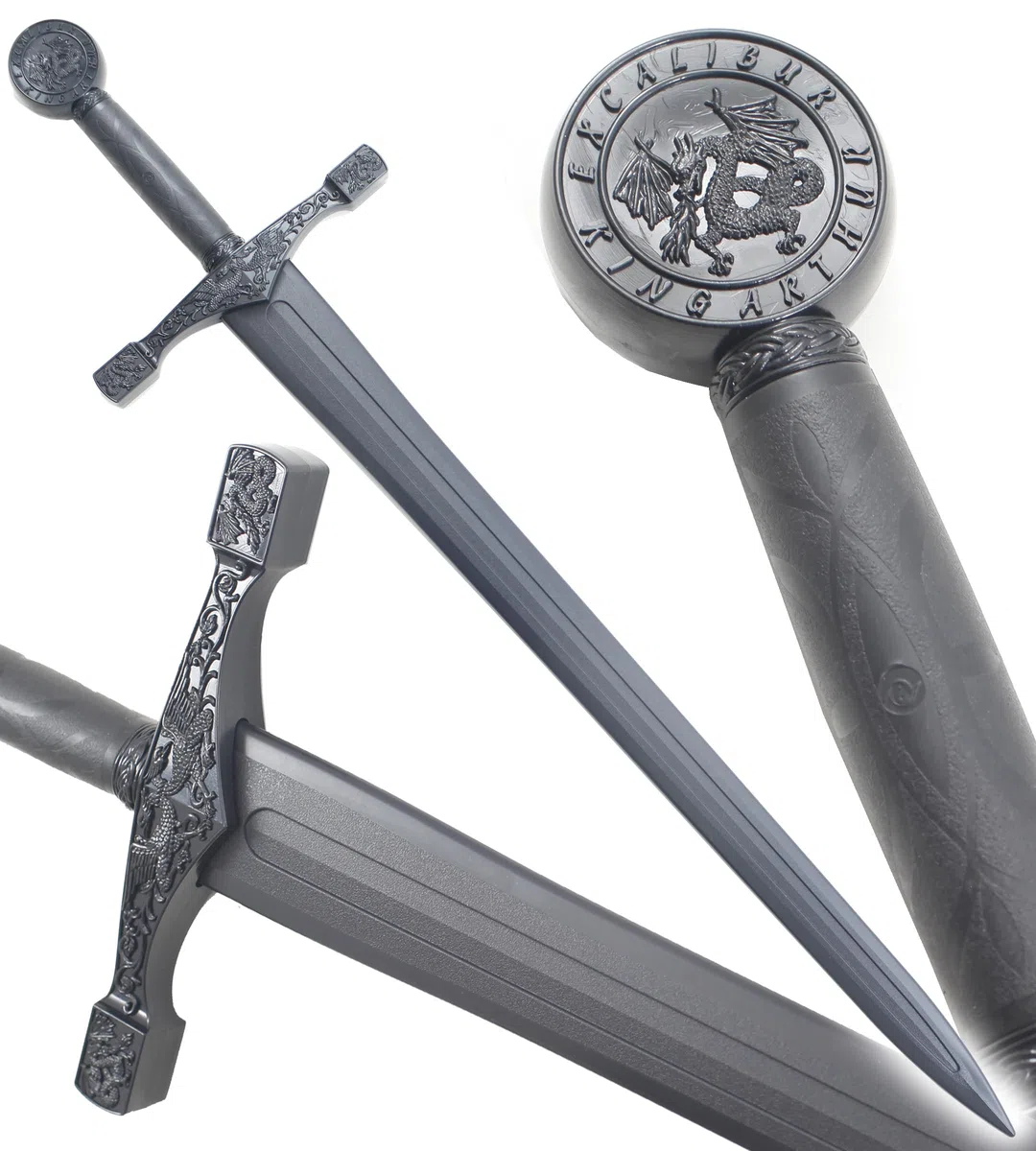 Epee Medievale Sabre Excalibur en Plastique Epee Polypropylene Entrainement Cosplay Medieval Sword