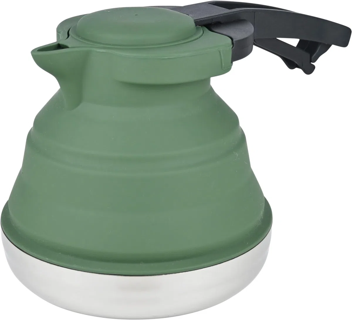 C.A.O. - Bouilloires pliables en Silicone 1,2 litres en Silicone & Inox - Couleur Vert - Longueur 21 cm - Largeur 15 cm - Hauteur 14 cm