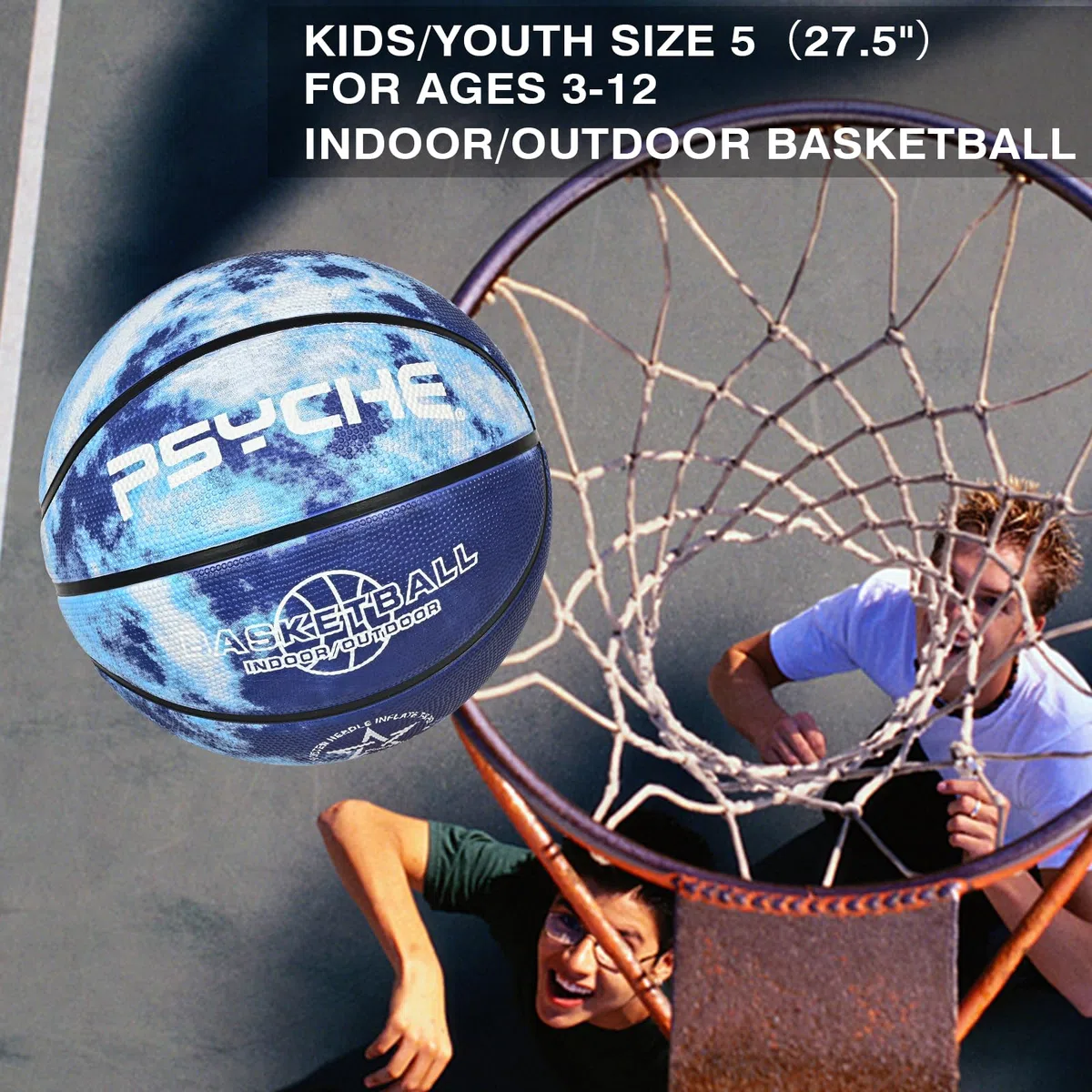 Ballon de Basket,Ballon Basket Taille 5,Mini Ballon Basket Extérieur pour Adulte Enfan