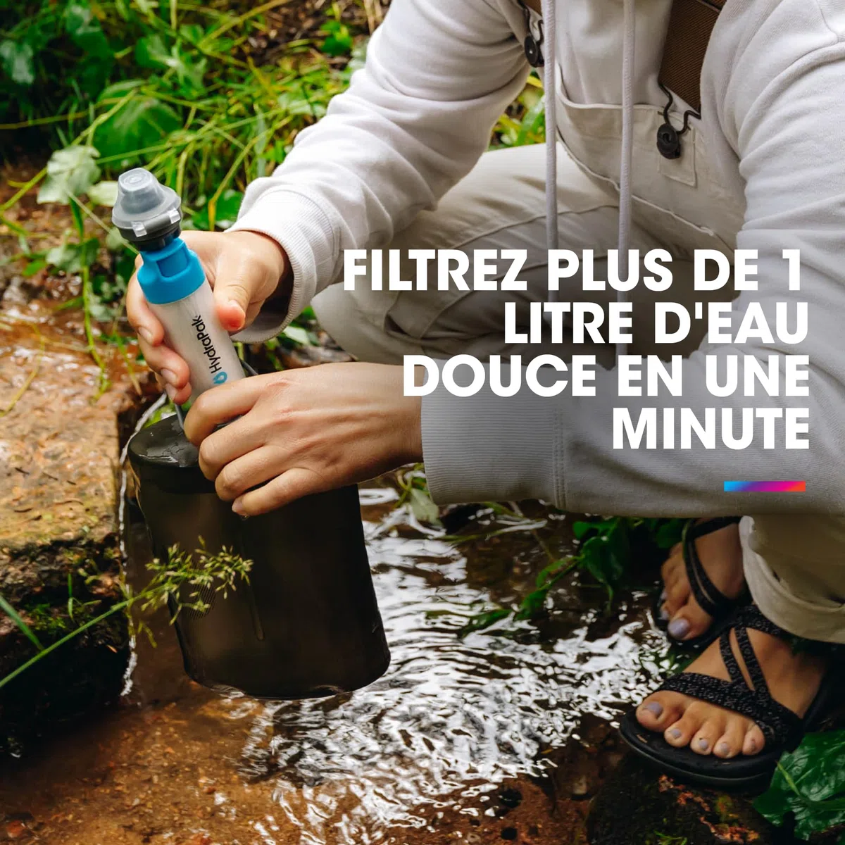 HydraPak Kit Filtrant de 28 mm: Accessoire pour filtrer l'eau - Débit Rapide - Parfait pour la randonnée, Le Camping, Les Voyages et la préparation aux Situations d'urgence