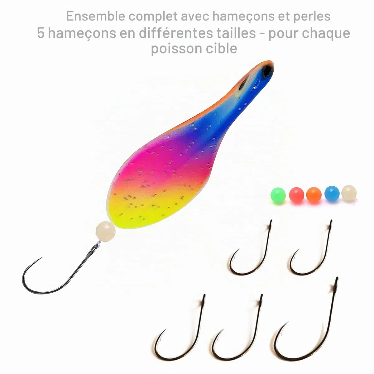 Inline Spoon Truite en boîte | UV Actif et Yeux 3D Autoluminescents | Leurre de Passage pour la Truite Inliner Spoon Inline Spoons de Passage Kit de pêche à la Truite Magic Spoon