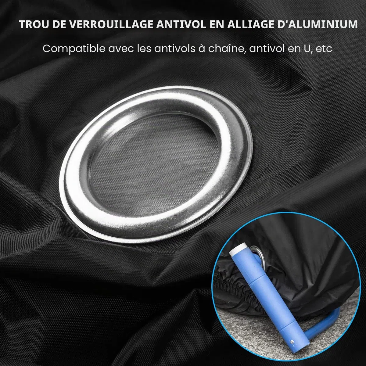 Favoto Housse de Vélo pour 2-3 Vélos, Bâche Protection de Bicyclette en 210D Oxford Imperméable Anti-Poussière Pluie UV Neige pour Vélo de Route VTT avec Ceinture, 200x105x110cm Noir