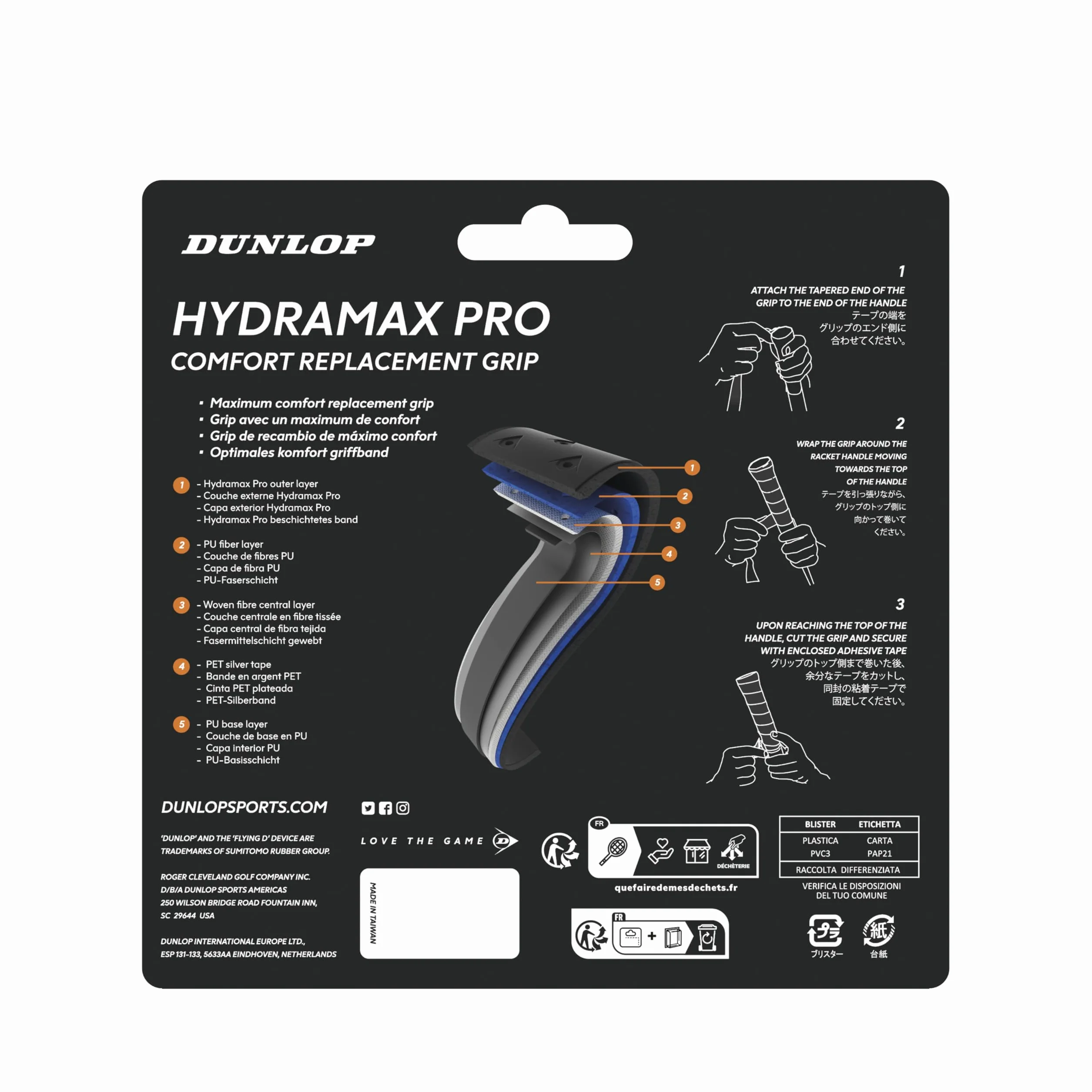 Dunlop Poignée de Rechange Dunlop Hydromax Pro Squash