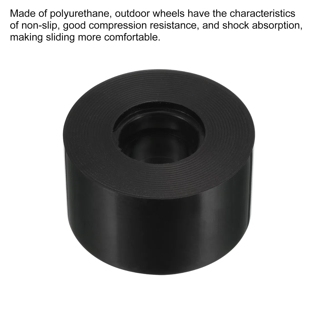 PATIKIL 55mm Skateboard Roue, 4 Paquet Rue Roues pour Skateboards Croisière Roue Remplace 80A, Noir