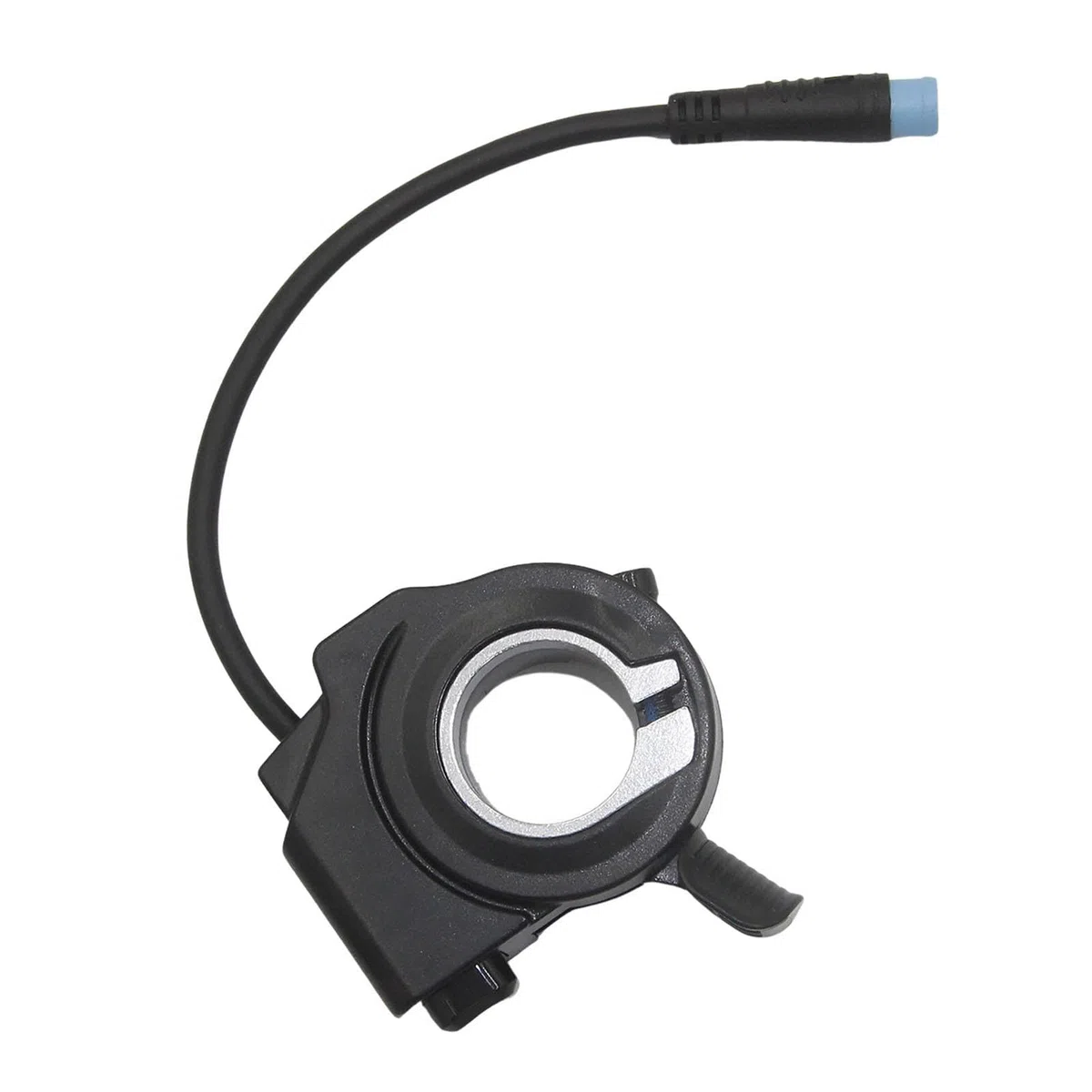 F Fityle Manette à 4 Broches pour Vélo Électrique, avec Système de Verrouillage, Accélérateur à Pouce Remplacement Direct, Installation Facile, Compatible la Plupart des Vélos