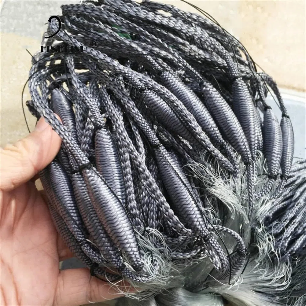 Filet de pêche 1,8 x 30 m, filet de pêche à la main, filet de pêche à mailles, filet monofilament, filet de traction solide pour la pêche