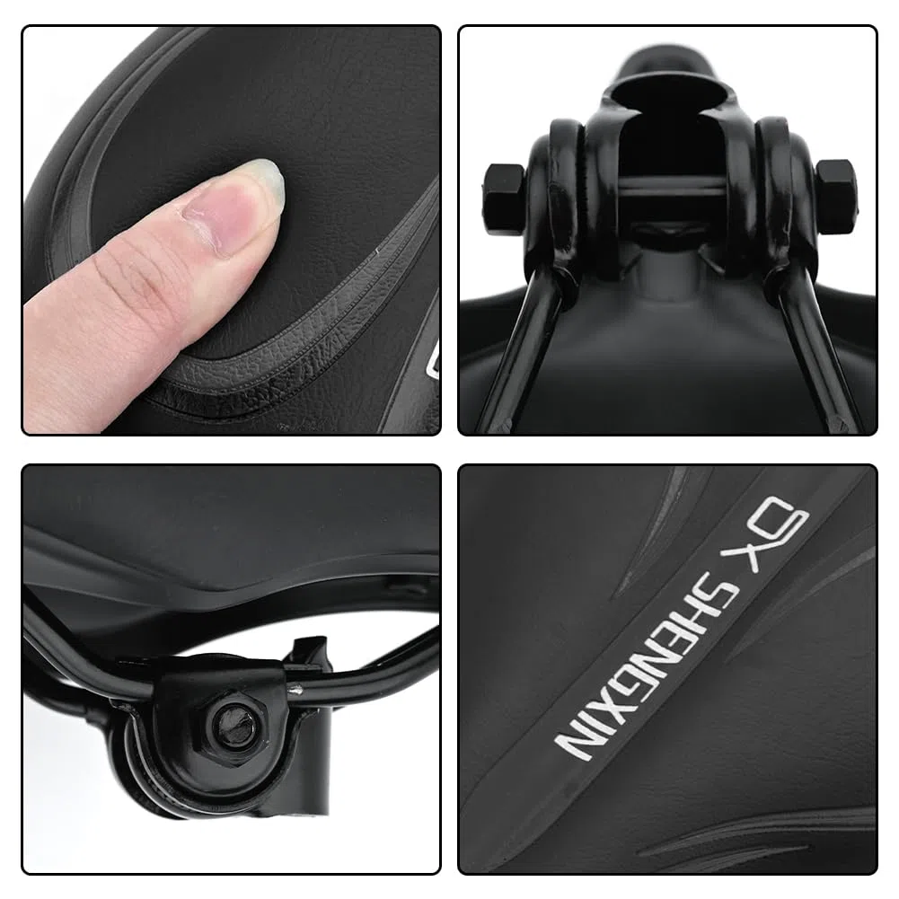 Bike Seat, Sponge Bicycle Seat, Mountain Bike Saddle Waterproof, PU Leather Cycling Saddle, Slender Bicycle Saddle for Mountain Bike, Folding Bike, Road Bike, Spinning Bike, Exercise Bikes