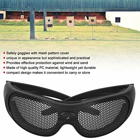 lyrlody Airsoft Lunettes, Lunettes de Protection en Maille pour Airsoft Lunettes Tactiques Airsoft Lunettes de Sécurité Tactiques pour le Jeu de Tir CS Tactique