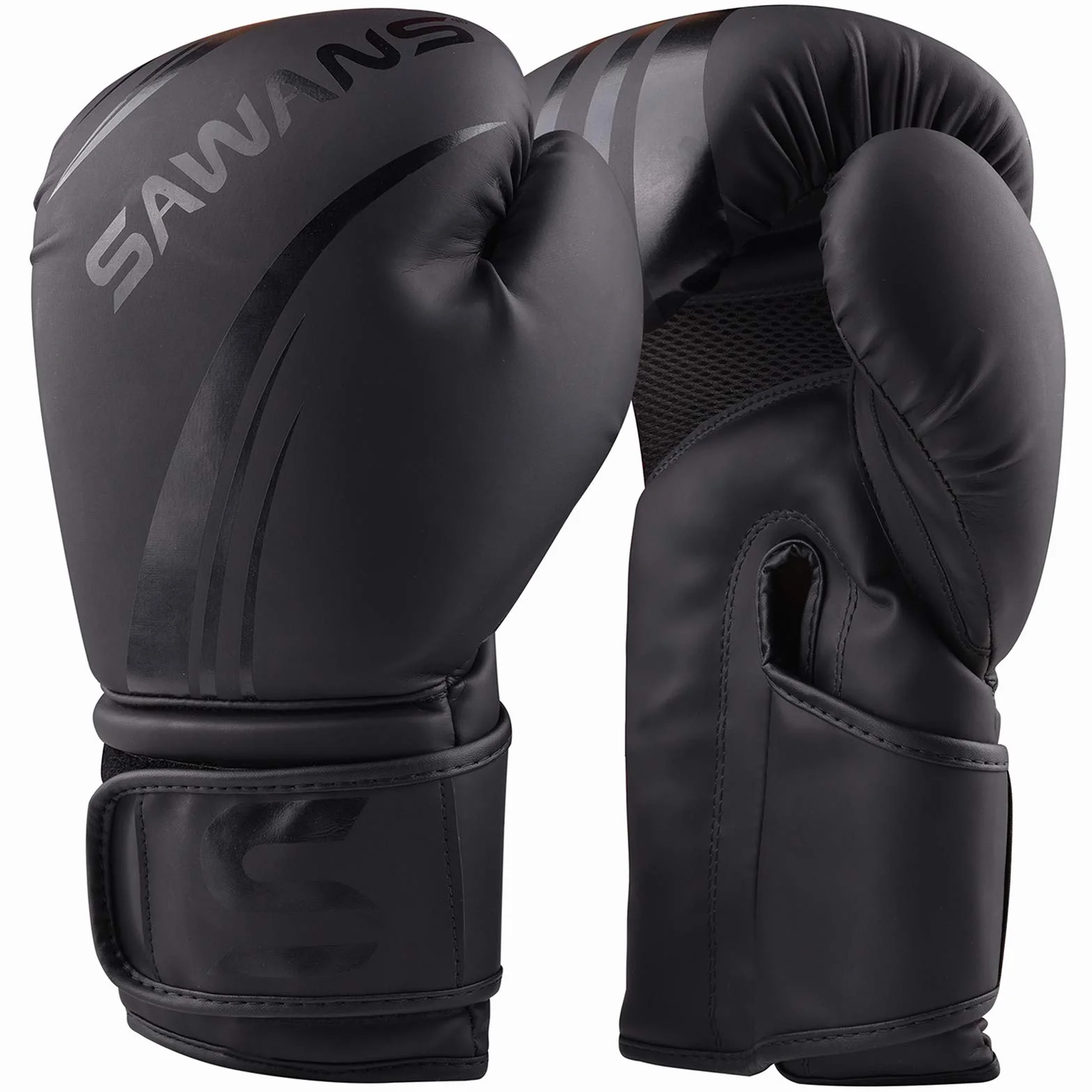 SAWANS® Gants de Boxe Professionnels MMA Sparring Kickboxing Sac de Frappe Entraînement Muay Thai Combat