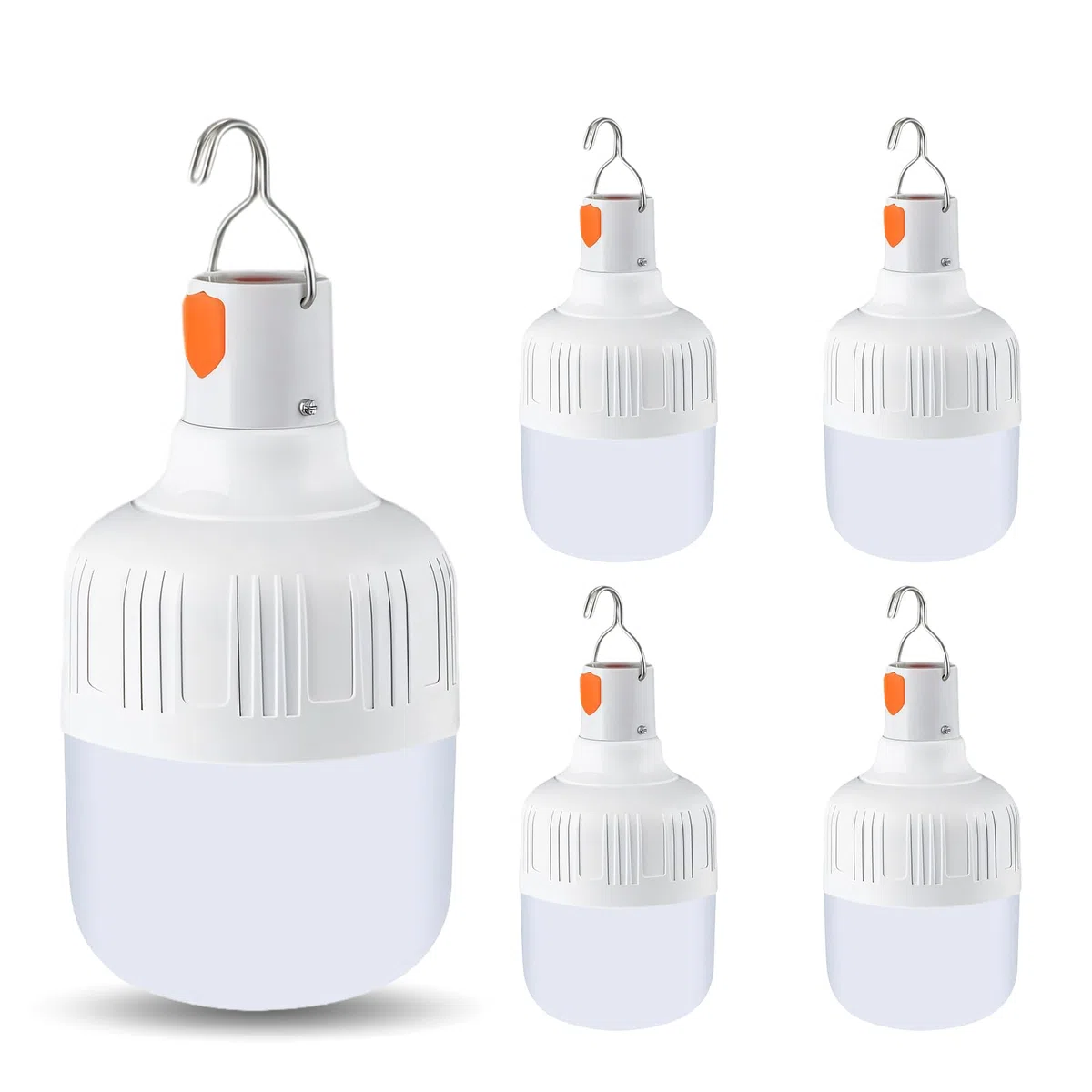 Lot de 5 Lanterne Camping LED, Lampe Camping Rechargeable, 3 Modes, 500 Lumens, Lumière d'extérieur portable pour Tente, Pêche, Randonnée, Urgence, Garage