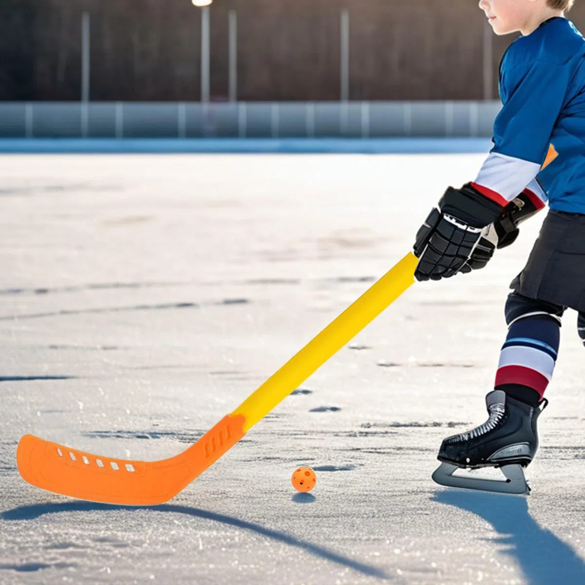 Générique Ensemble de Hockey en Plein air, bâton de Hockey pour Jeunes, Ensemble de bâtons et balles de, de bâtons et de balles de pour Jeunes pour débutants, Ensemble de sur Glace