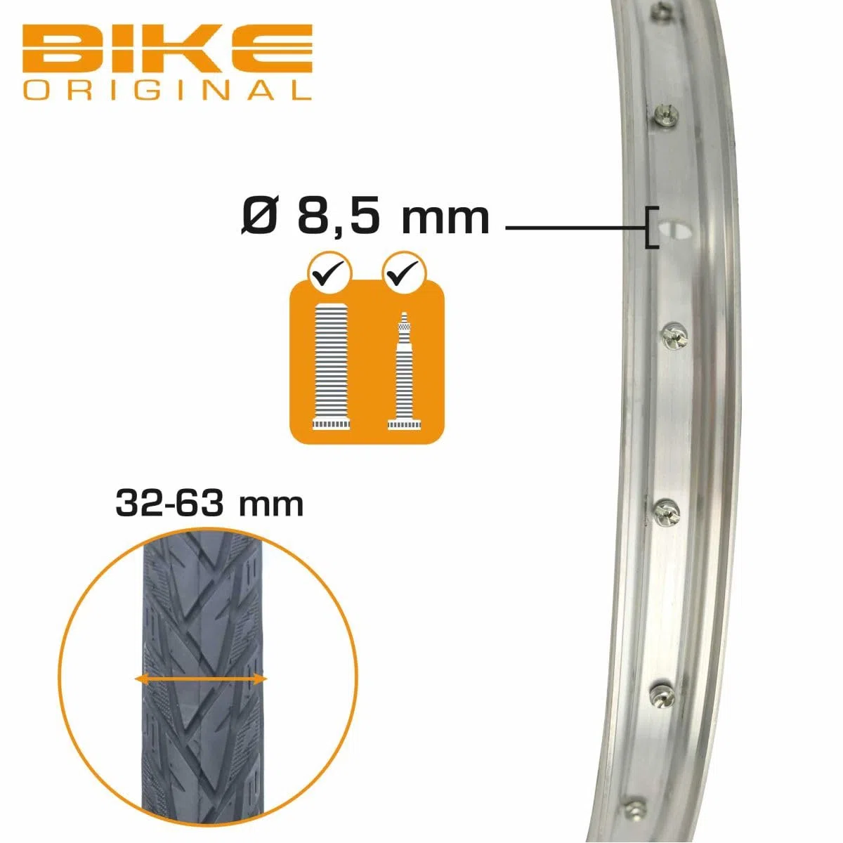 Bike Original 16" Roue avant écrou