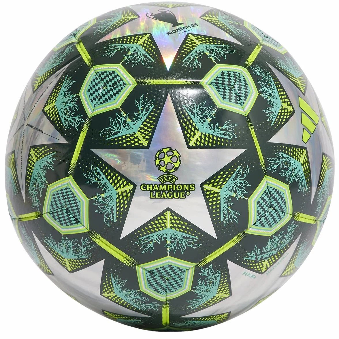 adidas UEFA Champions League Ballon d'entraînement en Aluminium JH1280, Ballons de Football Unisexes, Vert, 5 EU
