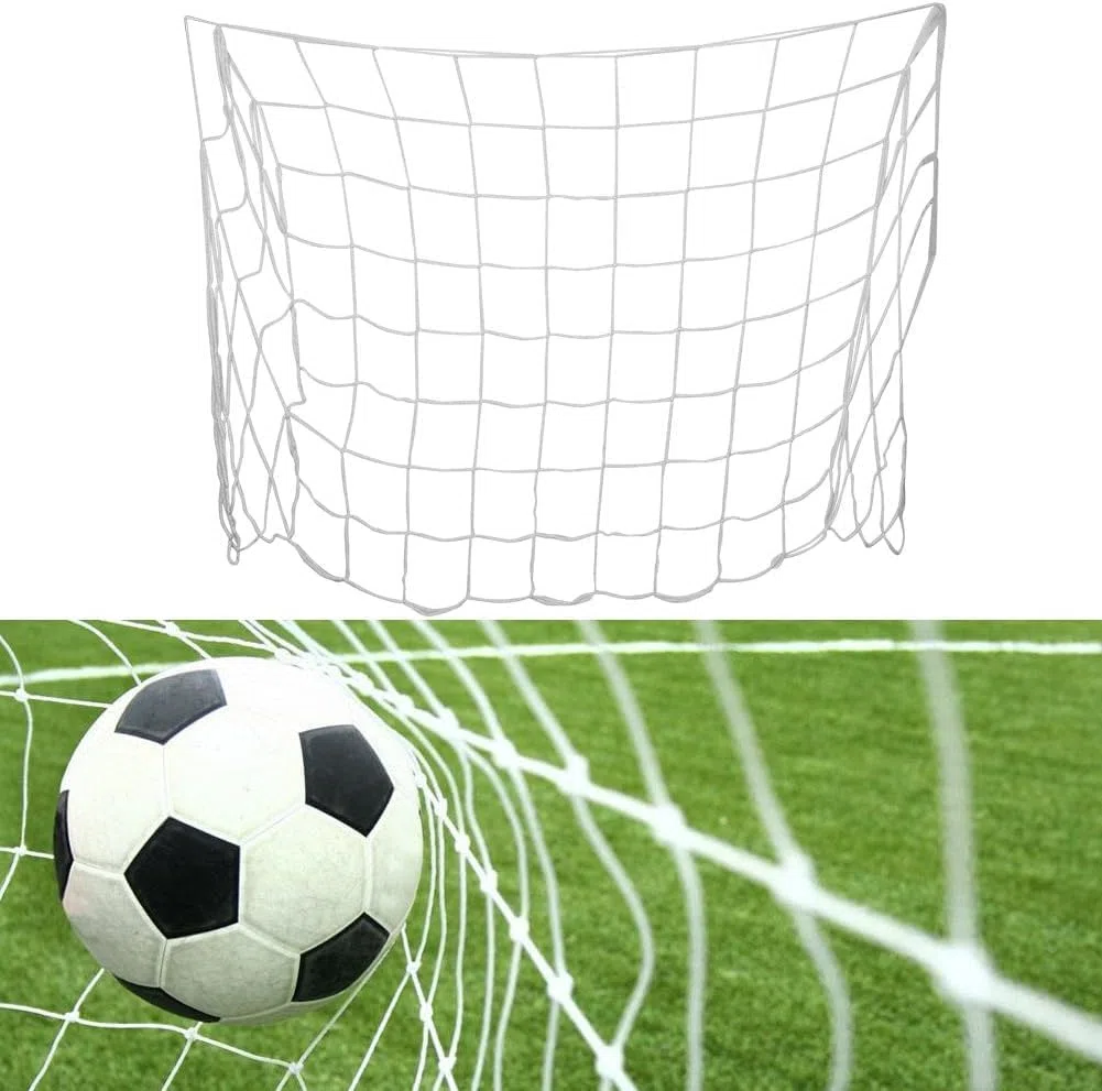 Filet de But de Football 2,4 X 1,8 m Filet de Poteau de Football en Polyéthylène sans Cadre pour Cours de Récréation et aux Parcs Familiaux
