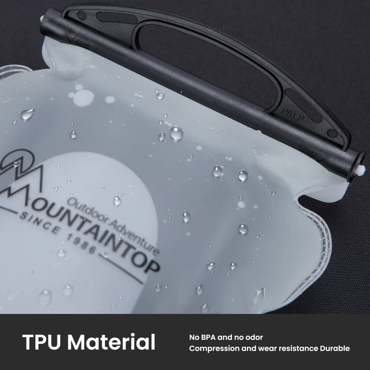 MOUNTAINTOP Poche Hydratation 3L Reservoir Poche d'eau de Sport Reservoir pour la randonnée, vélo, la randonnée et Le Camping