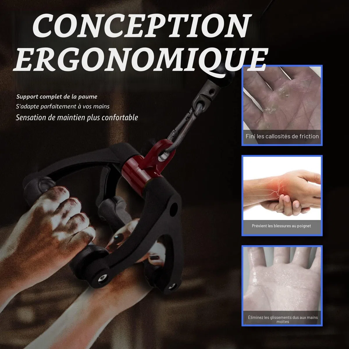 HXD-ERGO Accessoires d'haltères à poignée en V en Forme de V pour Exercices de Machines à câble