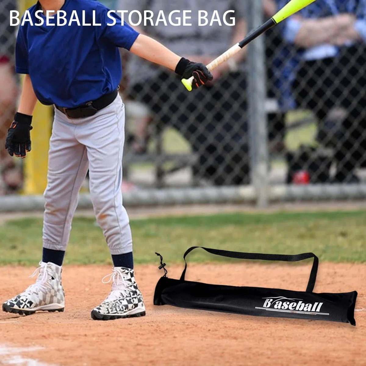 Sacs pour batte de baseball,Sac pour batte de baseball pour voyage,Sac organisateur de batte de baseball pliable - Sac fourre-tout noir avec sangle, sac à bandoulière épais pour débutants, joueur de b