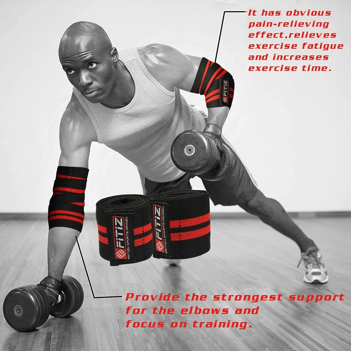 Paire de coudières pour haltérophilie et entraînement - Coudières résistantes pour entraînement - Protection de coude pour la gym, le bodybuilding, le cross training