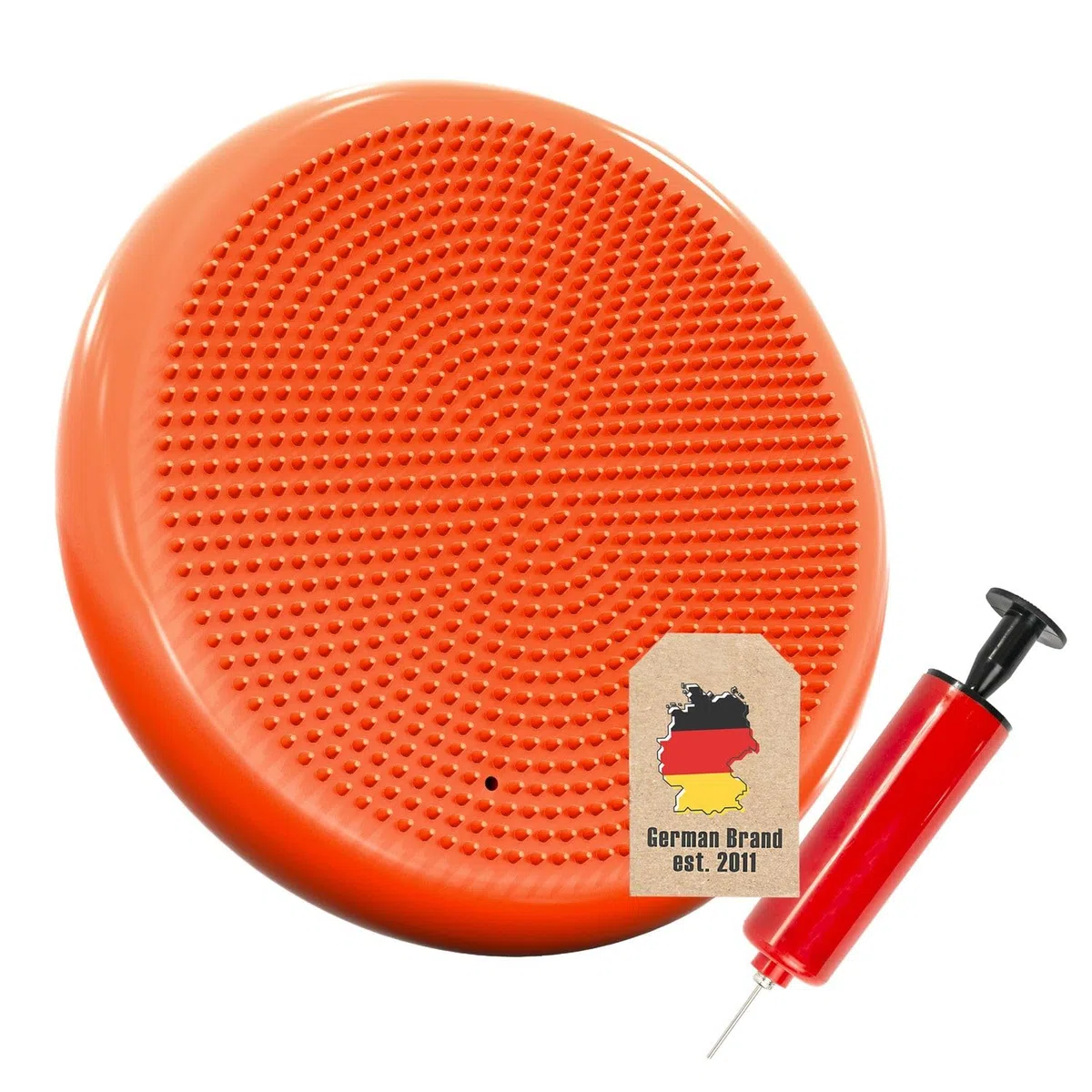 EmpireAthletics Coussin d'équilibre en ORANGE - Pour la rééducation à la maison et plus encore - Coussin de siège de fitness avec picots(boutons)