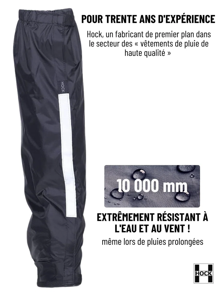 HOCK Guêtres de Pluie de vélo Unisexes avec réflecteurs – Guêtres Longueur Genou Couvre-Chaussures 100,0% étanches – Protection Contre la Pluie de vélo pour Homme et Femme