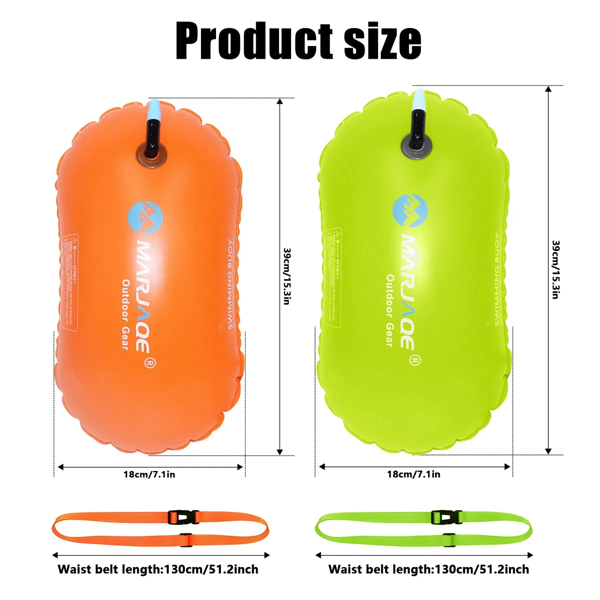 Bouée de Natation avec Bouchons d'oreille et Pince-Nez,Bouée de Natation Swim Buoy Eau Libre pour Triathlètes, Kayakistes, Plongeurs en Apnée