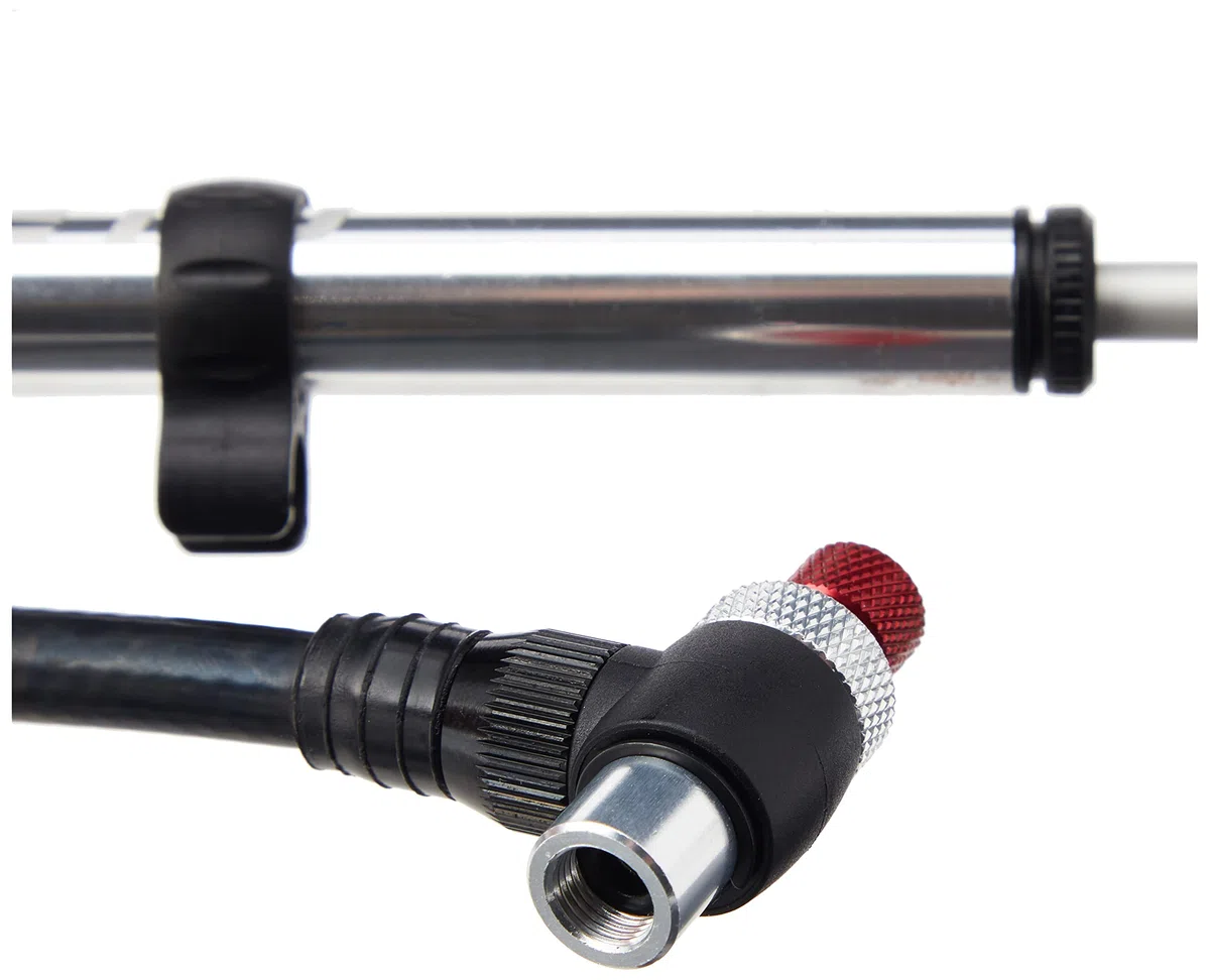Beto Gonfleur de Pneu à Main avec jauge et Valve de Purge, Black/Silver