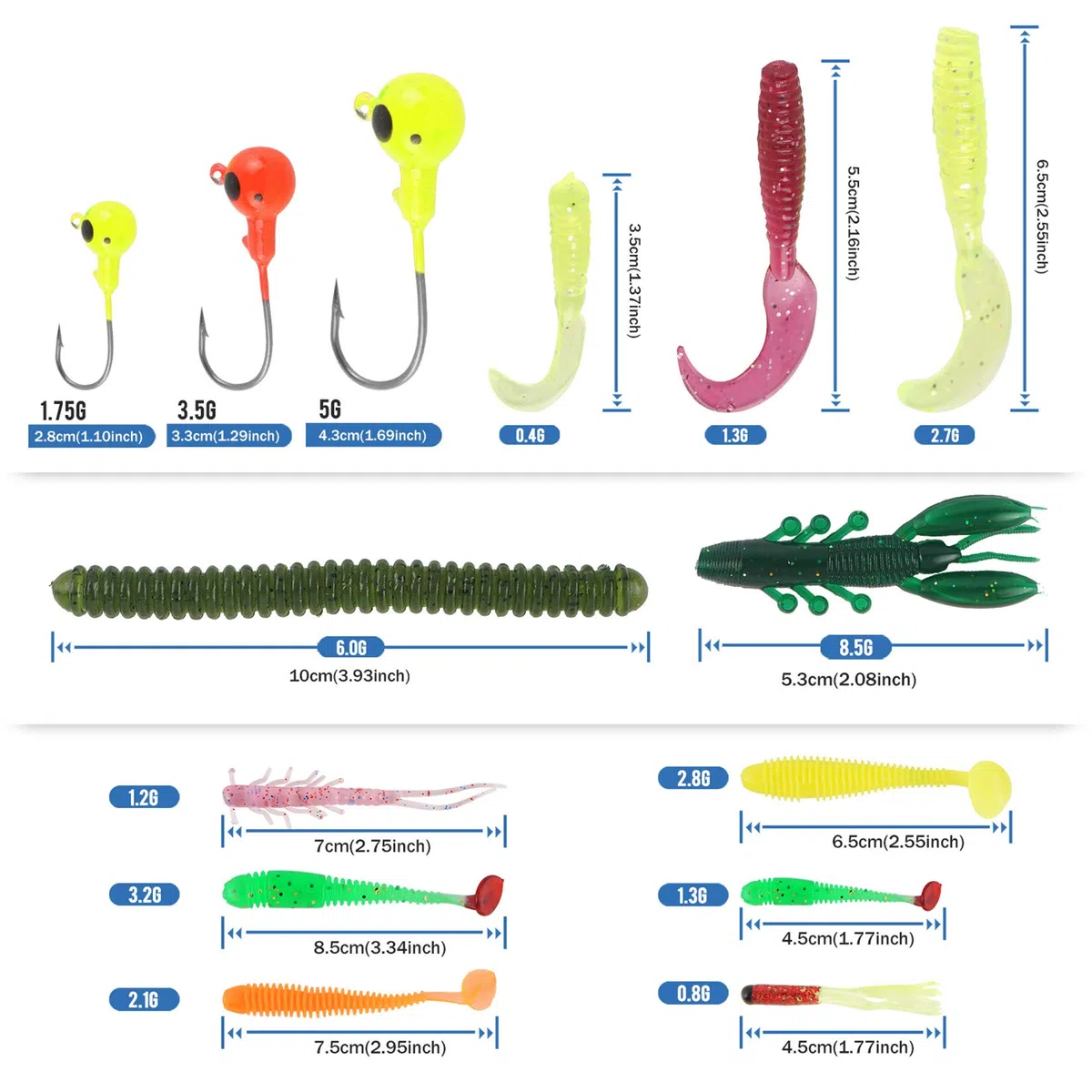 Leurres de pêche Kit avec Boîte à Outils Portable, RoseFlower 146 Pièces Flottante Set Appât de Pêche Hameçons Basse Accessoires avec Spinnerbaits, Plastique vers, Minnow, Grenouille, Baits