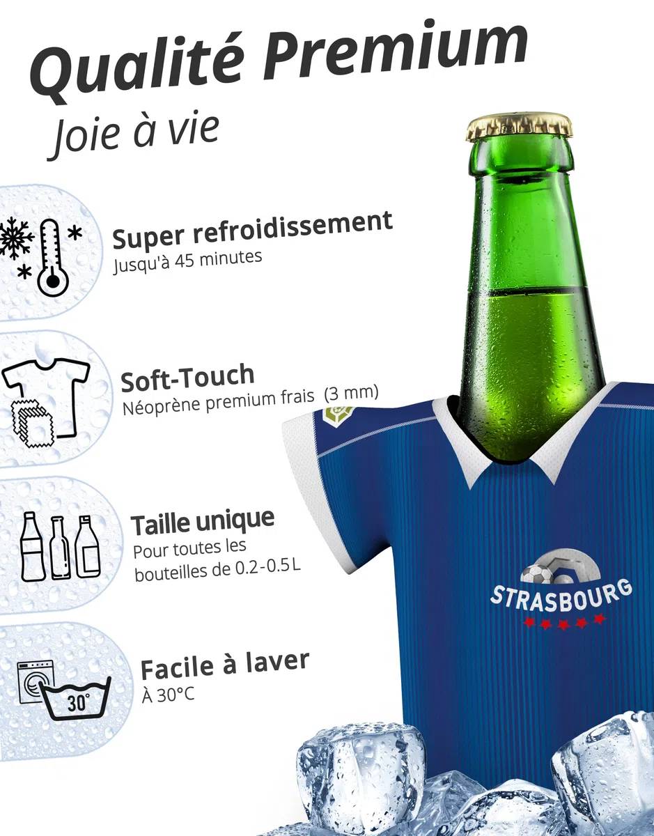 myfanshirt Strasbourg Maillot/Housse Refroidisseur de bière en Jersey - Convient à Hommes by FRFRT