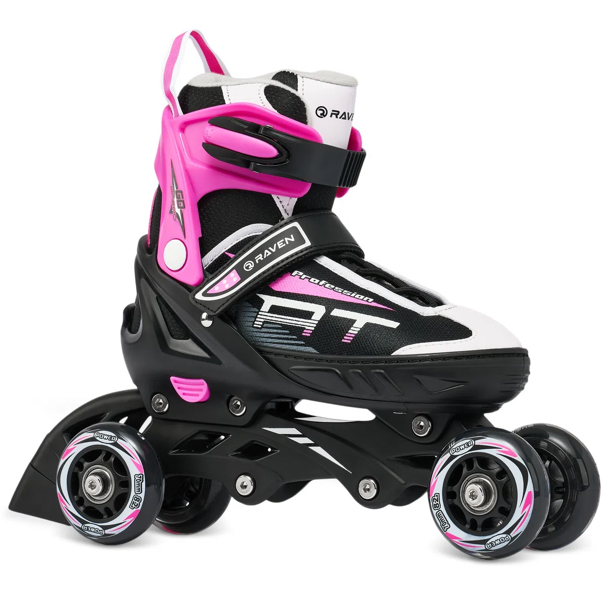 Roller en Ligne, triskate, Patin à Roulette 3 en 1 Profession Pointure Ajustable, modifiable Femme Enfant RAVEN