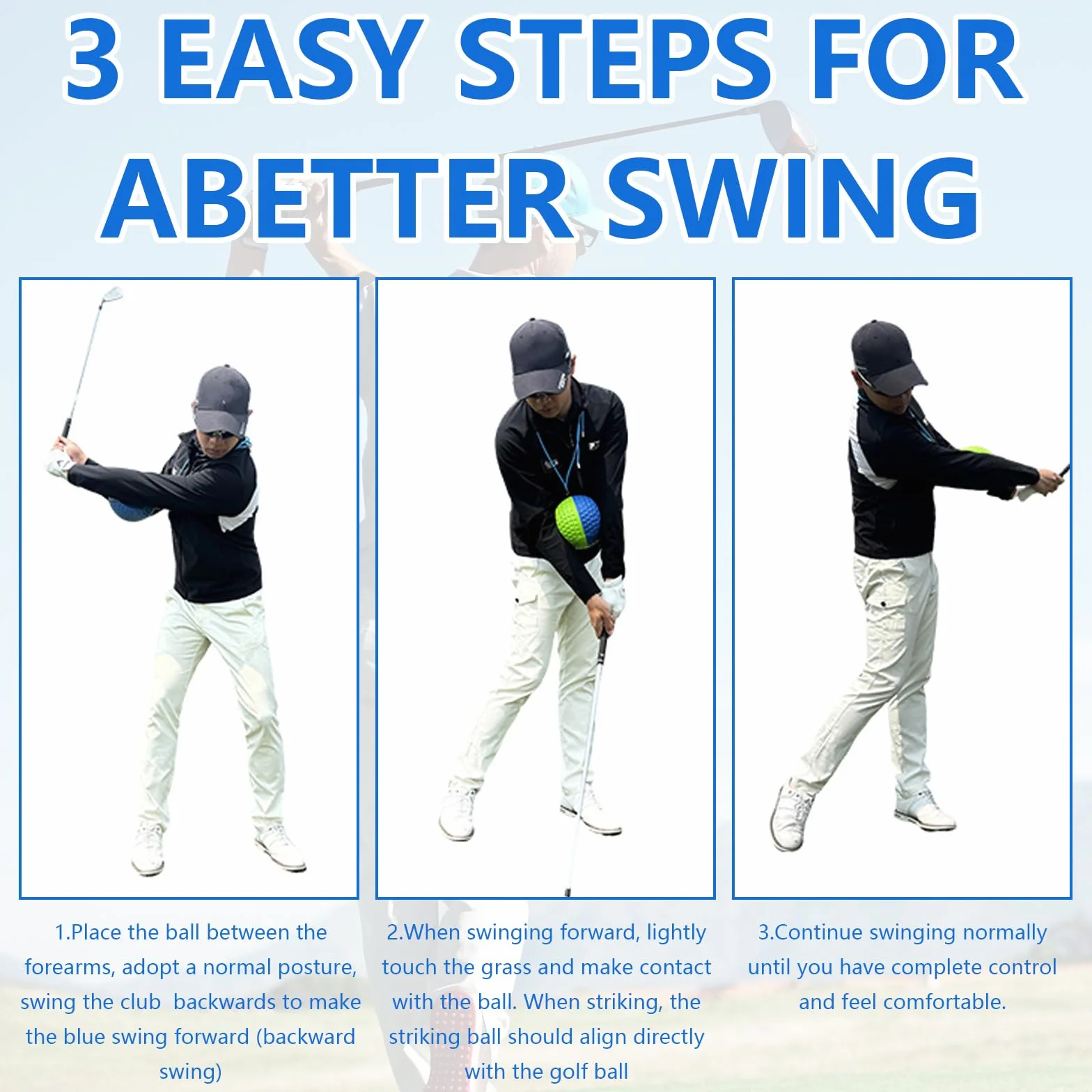 Entraîneur de Swing de Golf, Accessoires d'Entraînement pour Hommes et Femmes Balle d'Entraînement au Swing Accessoire pour Balle d'Entraînement au Golf