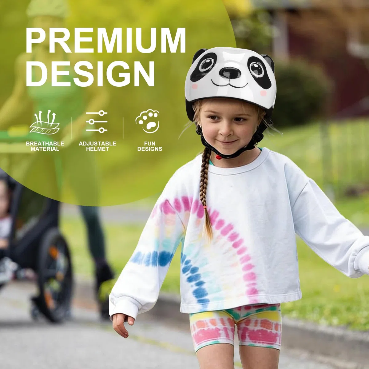 Casque Enfant 2-6 Ans Trottinette Vélo – Design Animal Mignon, Léger Ajustable – Multi-Sports Roller Draisienne – Taille 47-54 cm, Garçon & Fille
