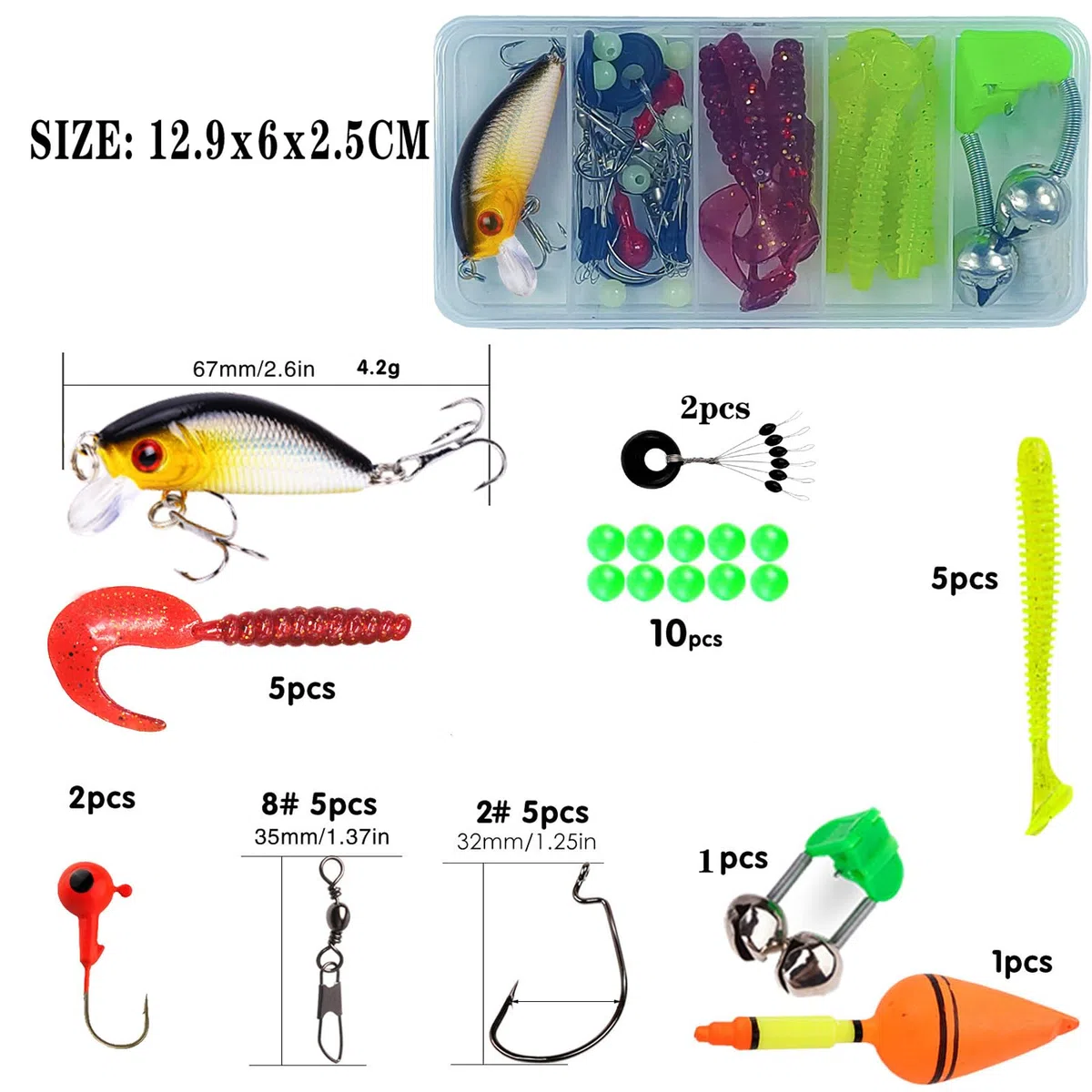 Kit de pêche pour enfants, Rouge 1.8m Ensemble de démarrage pour enfants, Ensemble de canne à pêche pour enfants avec moulinet et ensemble d'appâts, Moulinet en fibre de carbone, accessoires de pêche