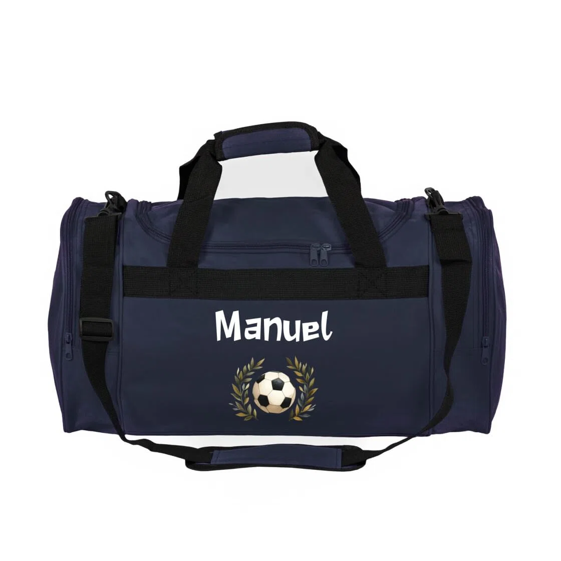 minimutz Sac de sport pour enfant - Personnalisé - Sac de voyage - Sac de football pour garçon - Grand sac de sport pour enfant avec nom - 26 l, bleu foncé, 54 x 28 x 26 cm, Sac de sport