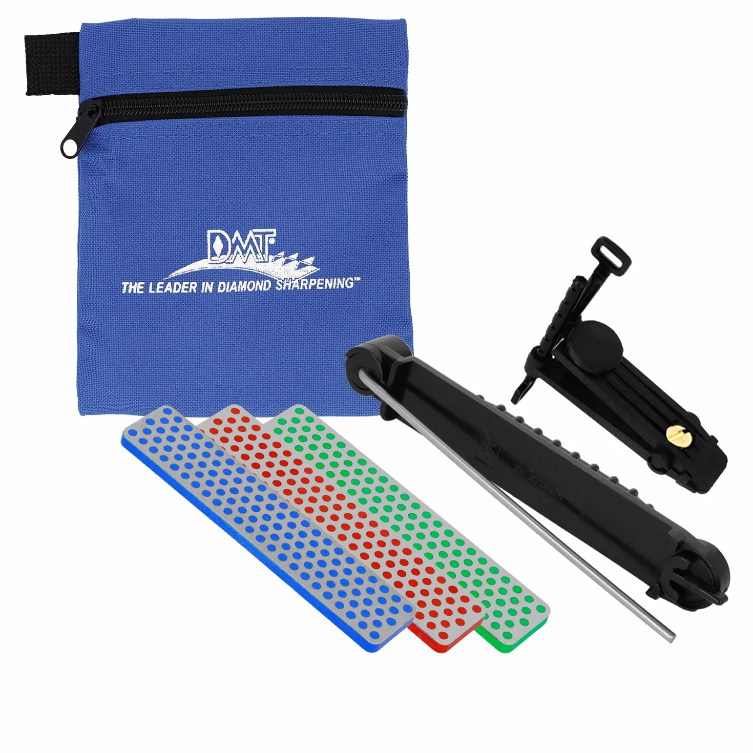 DMT Aligner Diamond Kit d'affûtage 3 Pierres avec aiguiseur de Couteaux C, F, E Multicolore