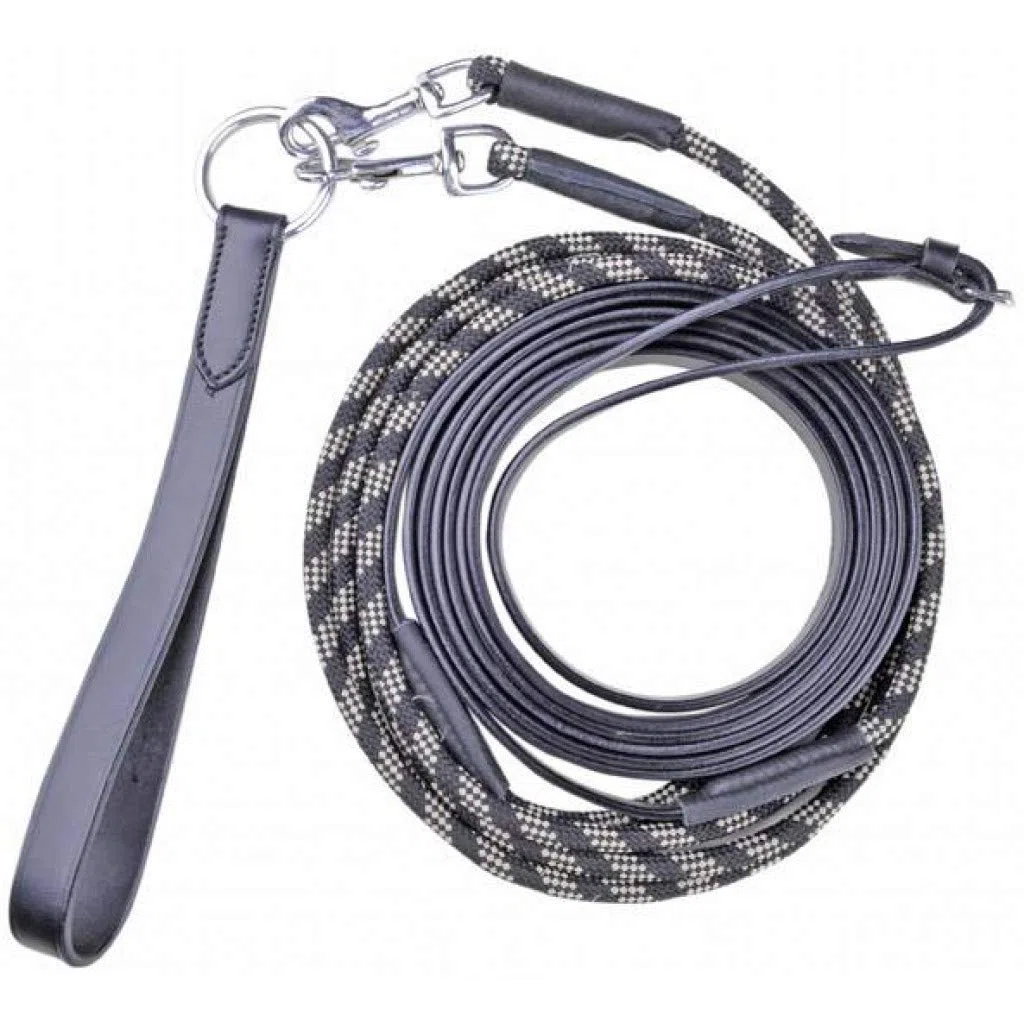 HKM Rope Leather COB/Full Épi de maïs en Cuir pour entraînement Complet Noir/Marron/Blanc Mixte
