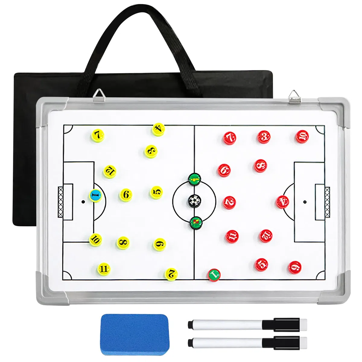 Tableau tactique football, Tableau tactique football, Dossier d'entraîneur football, Film tactique football Avec stylos et sac, Tableau tactique football d'entraîneur pour entraîneur analyse de jeu