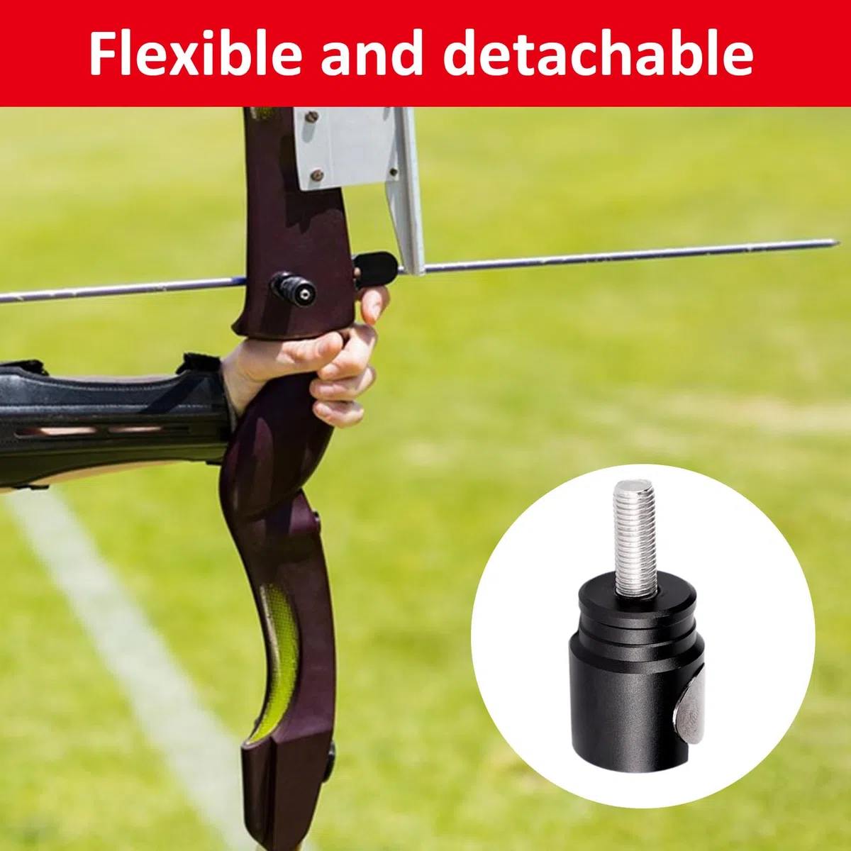 Teksome Stabilisateur d'arc pour Arc à poulies - Adaptateur d'équilibrage pour Arc à poulies | Support de Montage pour Accessoires d'arc Classique à poulies