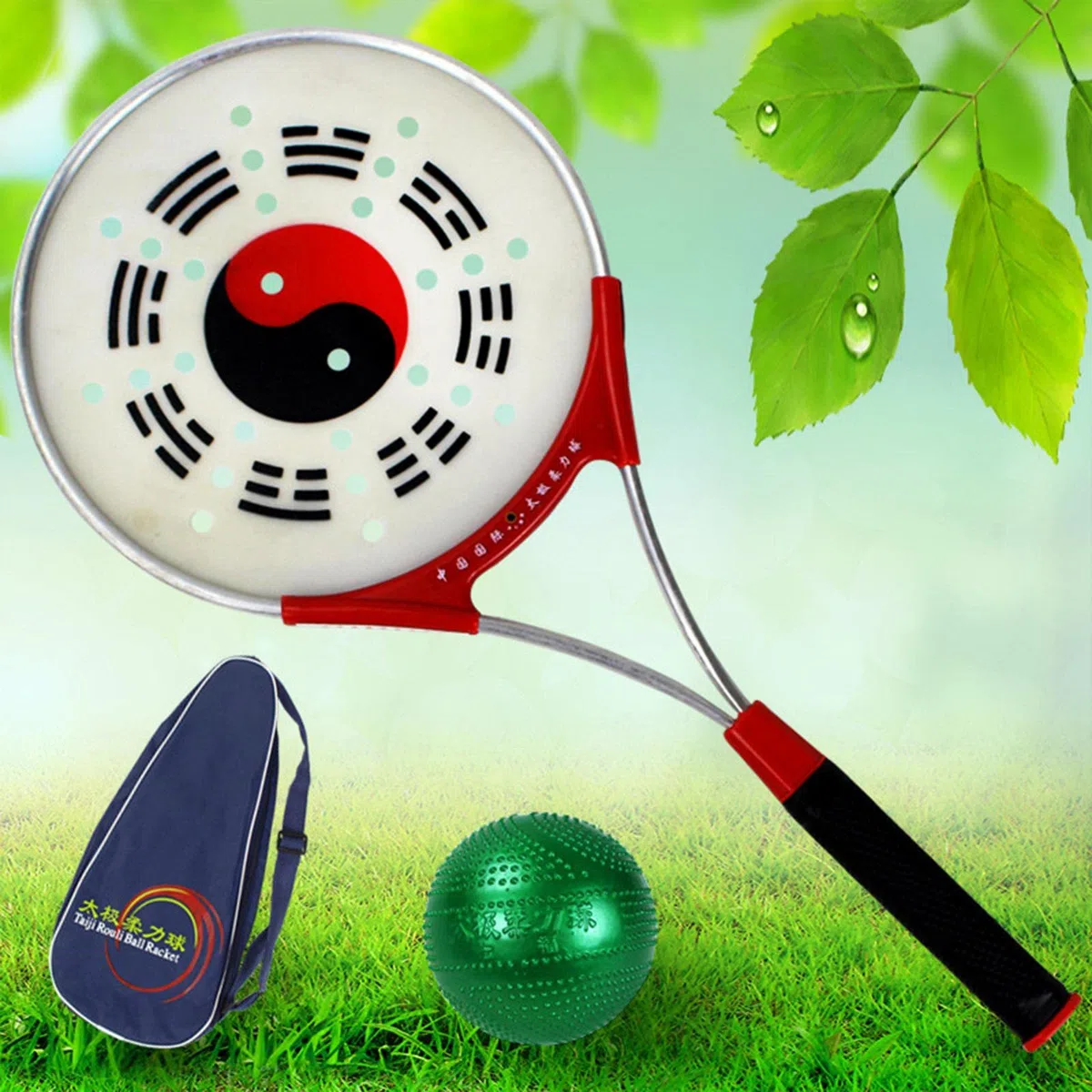 Oshhni Tai Racket Ball Set Taiji Rouli Ball Racket for Elderly Exercise Sports Wushu, Ensemble F