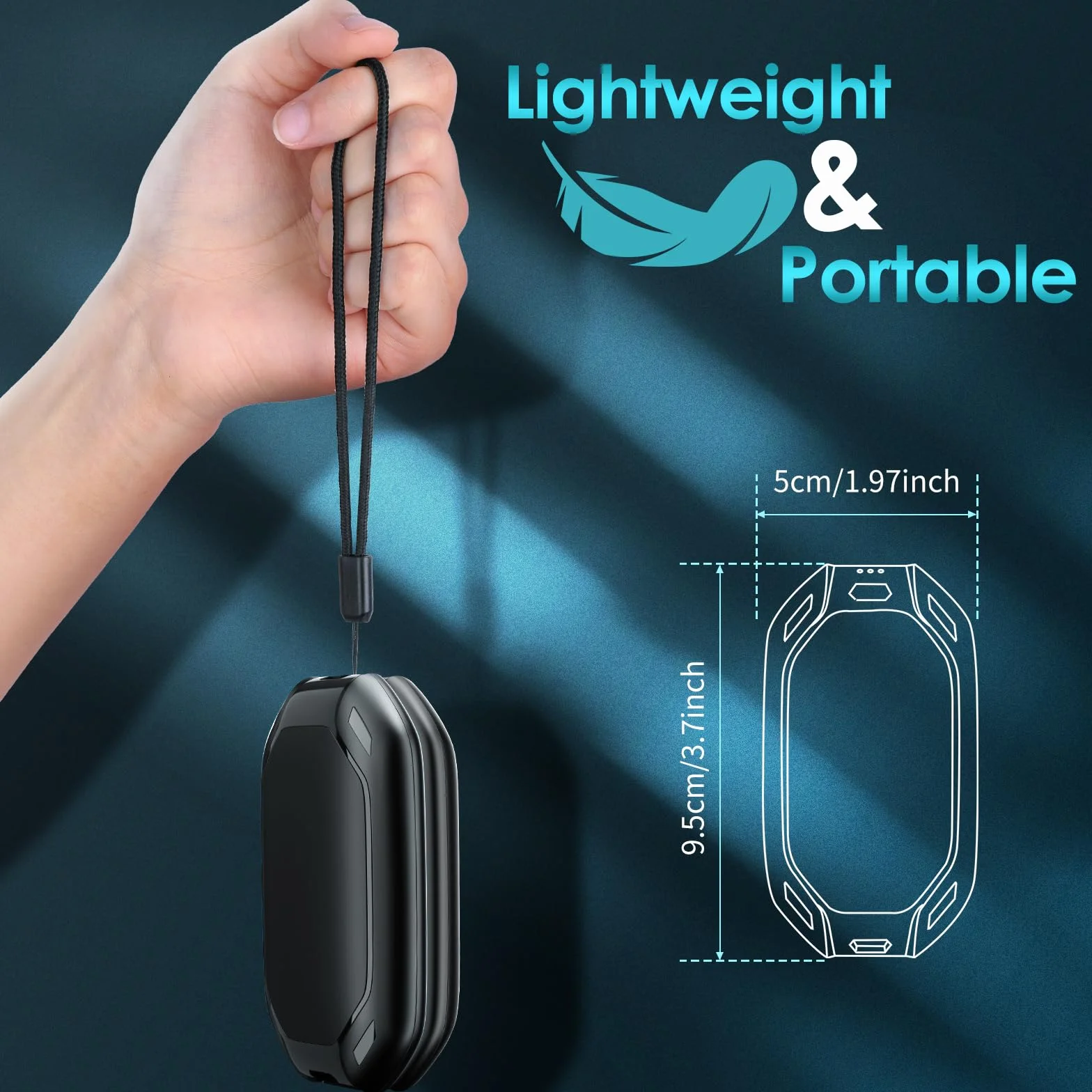 Chauffe-Mains,Chauffe-Mains magnétique Rechargeable 2 en 1,6000 mAh Chauffe-Mains Portable,Chauffe-Mains réutilisable avec écran LCD,pour extérieur,pêche,Golf,Camping,Cadeaux Chaleureux