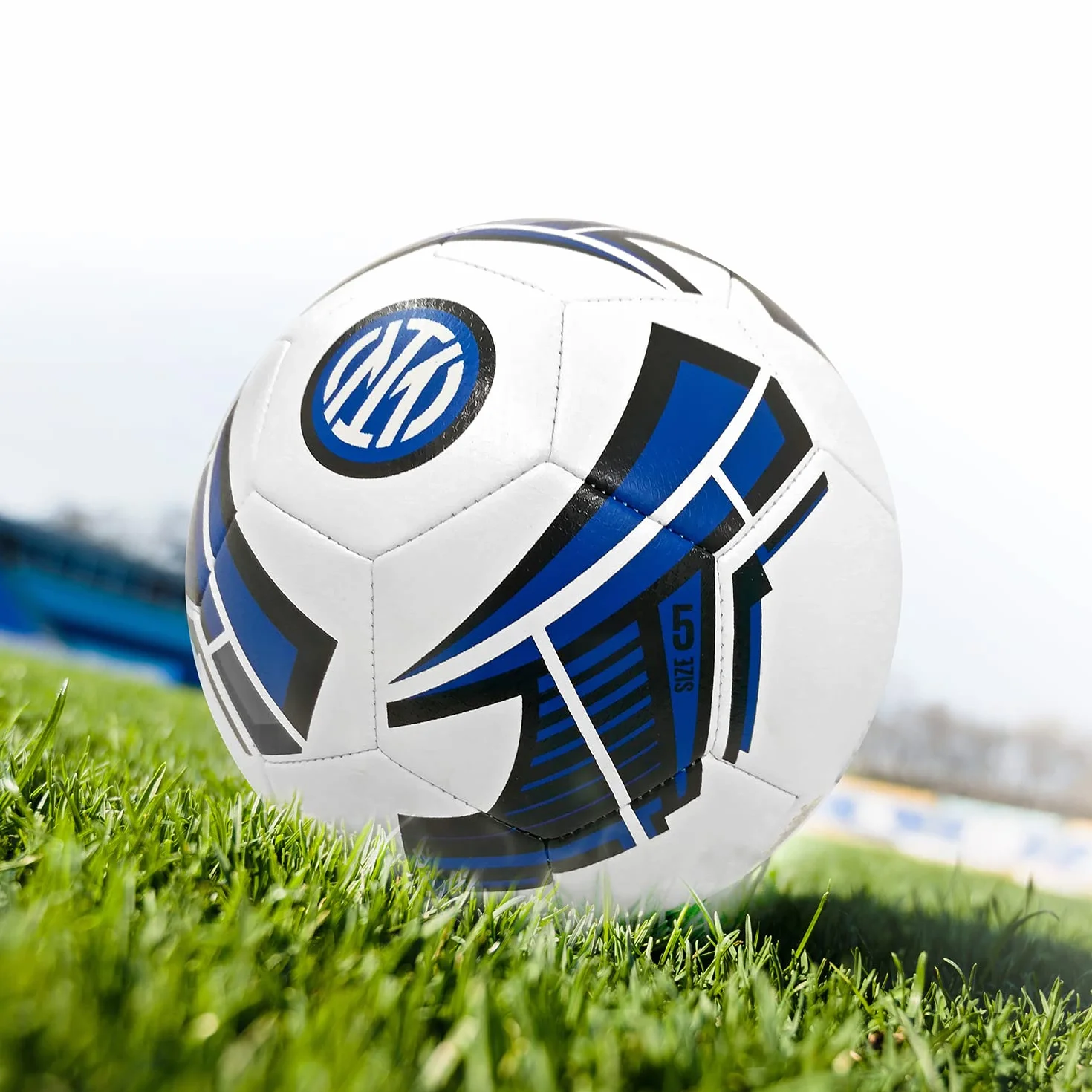 Mondo Sport - INTER Ballon de Football Cousu - Produit Officiel - Taille 5 - 400 grammes - 13642, TPU