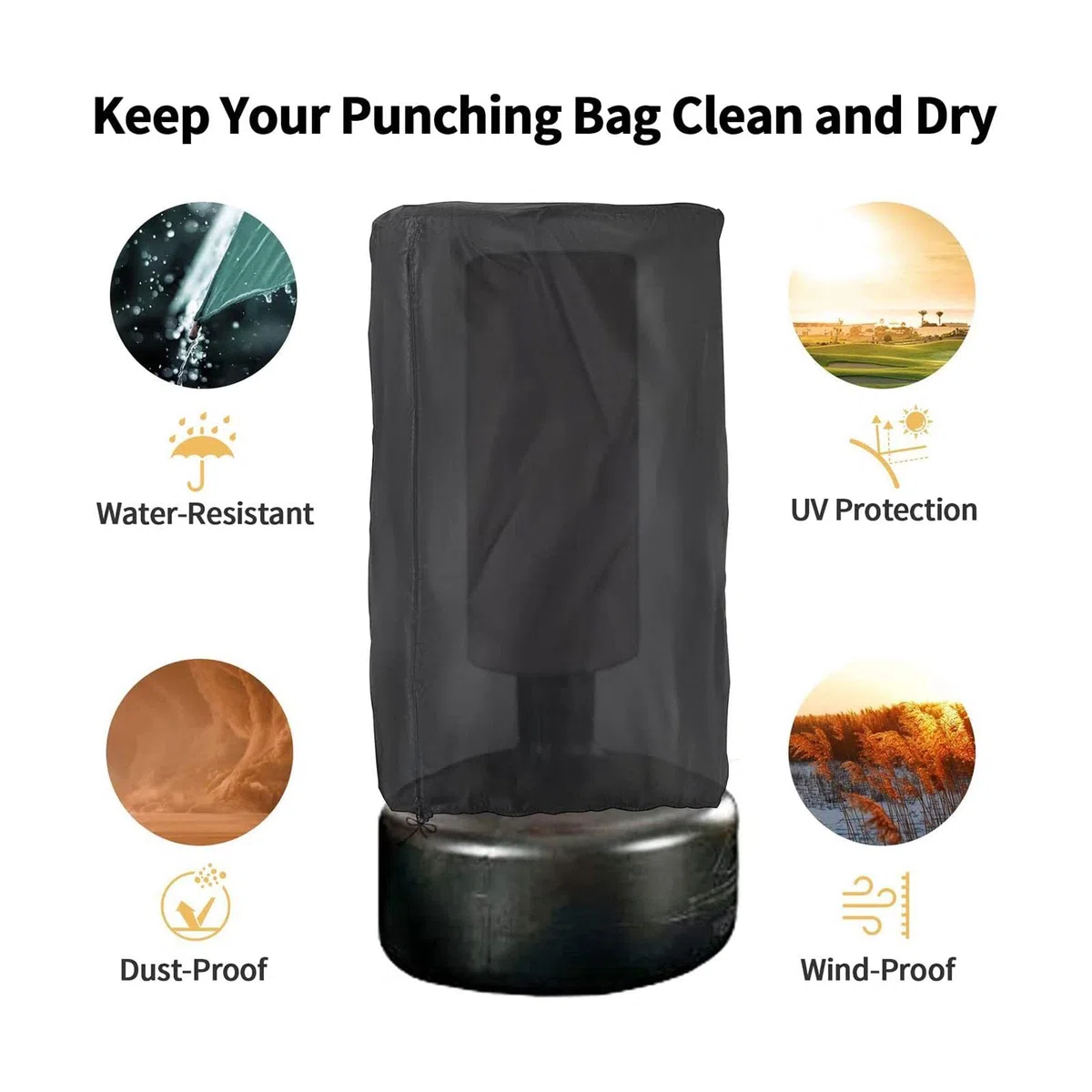 LOVIVER Housse de Sac de étanche avec Cordon de Serrage Oxford Housse de Protection pour Sac de Debout pour Adultes intérieur extérieur autoportant