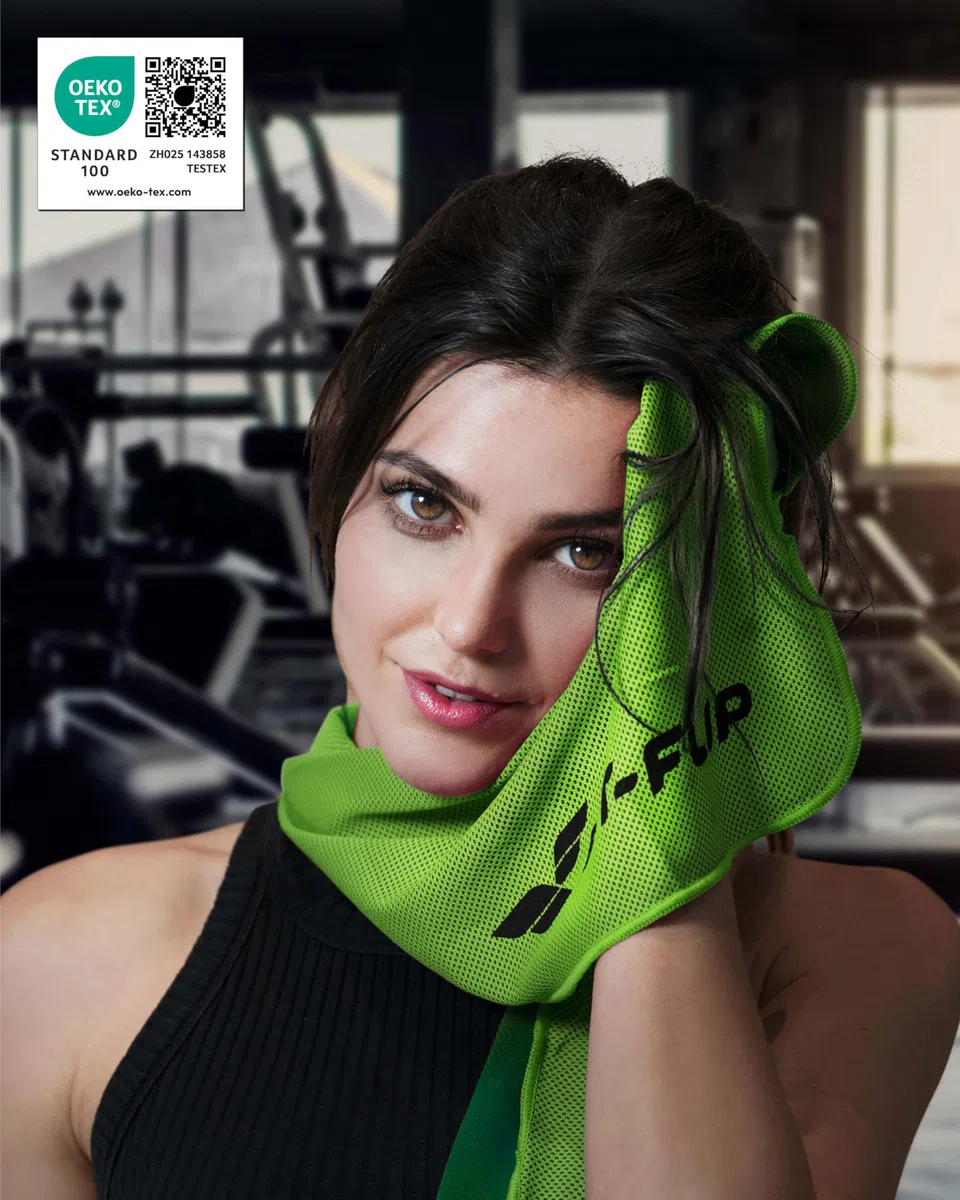 Fit-Flip Serviette rafraîchissante Lot de 3 – Serviette de Refroidissement pour randonnée, Marche, Tennis, Voyages – Serviettes rafraîchissantes pour Le Cou, Serviette fraîcheur, Airflip Cool Towel