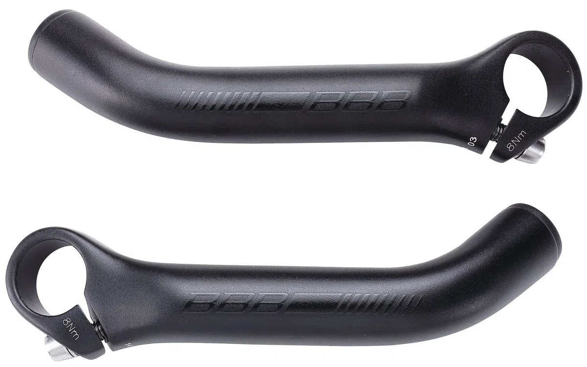 BBB Cycling Classic Bar Ends pour Une Prise Parfaite | Embouts de Guidon en Aluminium en Une Seule Pièce avec Design Courbé | 150mm | BBE-07