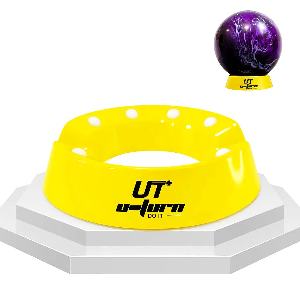 Genérico Base rotative pour bowling, accessoires de Bowling, boules, entretien, nettoyage, polissage, ponçage, Bowling Ball Spinner, support, coupe, exposition. * U-Turn Sport (jaune)