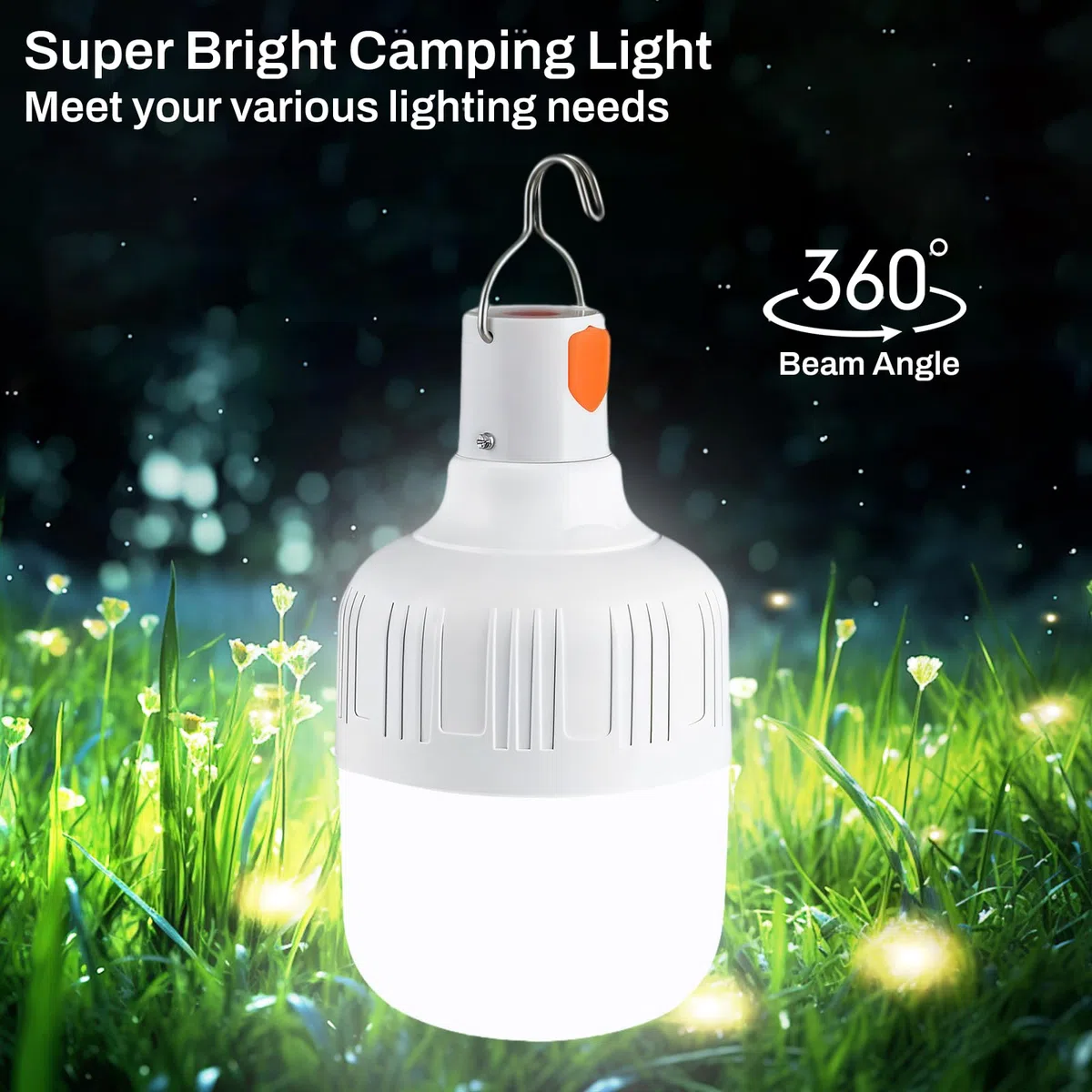Lot de 5 Lanterne Camping LED, Lampe Camping Rechargeable, 3 Modes, 500 Lumens, Lumière d'extérieur portable pour Tente, Pêche, Randonnée, Urgence, Garage