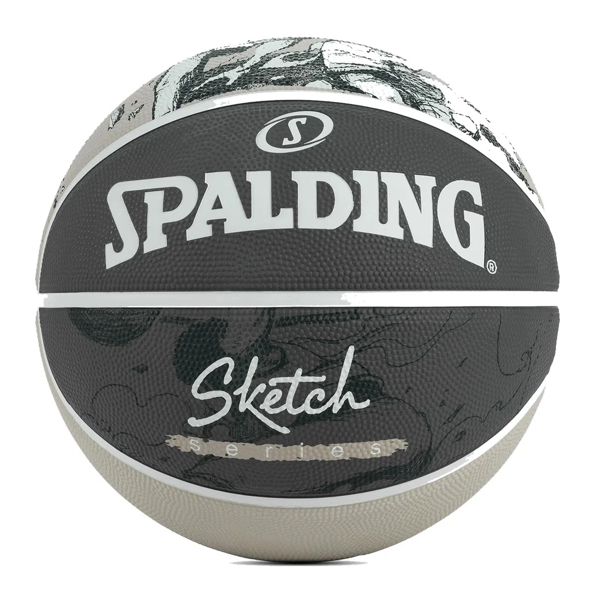 Spalding Sketch Jump Ball 84382Z, Unisex basketballs, Black, 7 EU