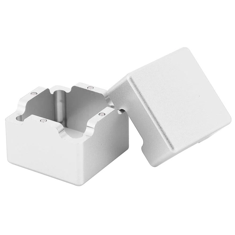 Mini porte-craie portable en aluminium pour billard, billard, billard, billard, salle de craie, sac de transport avec aimant, casquette amovible pour les amateurs de billard, argent, bleu, noir, or